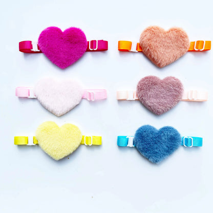 Heart-Shaped Adjustable Dog Bow Tie Set