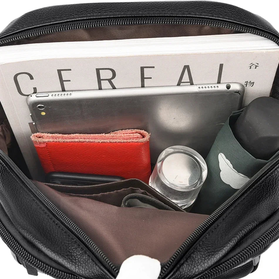 Vintage Leather Backpack for Women