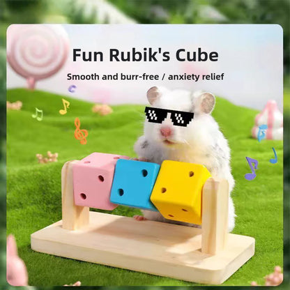 Wooden Hamster Magic Cube Chew Toy