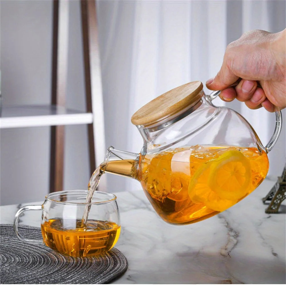 Large Capacity Heat-Resistant Glass Teapot
