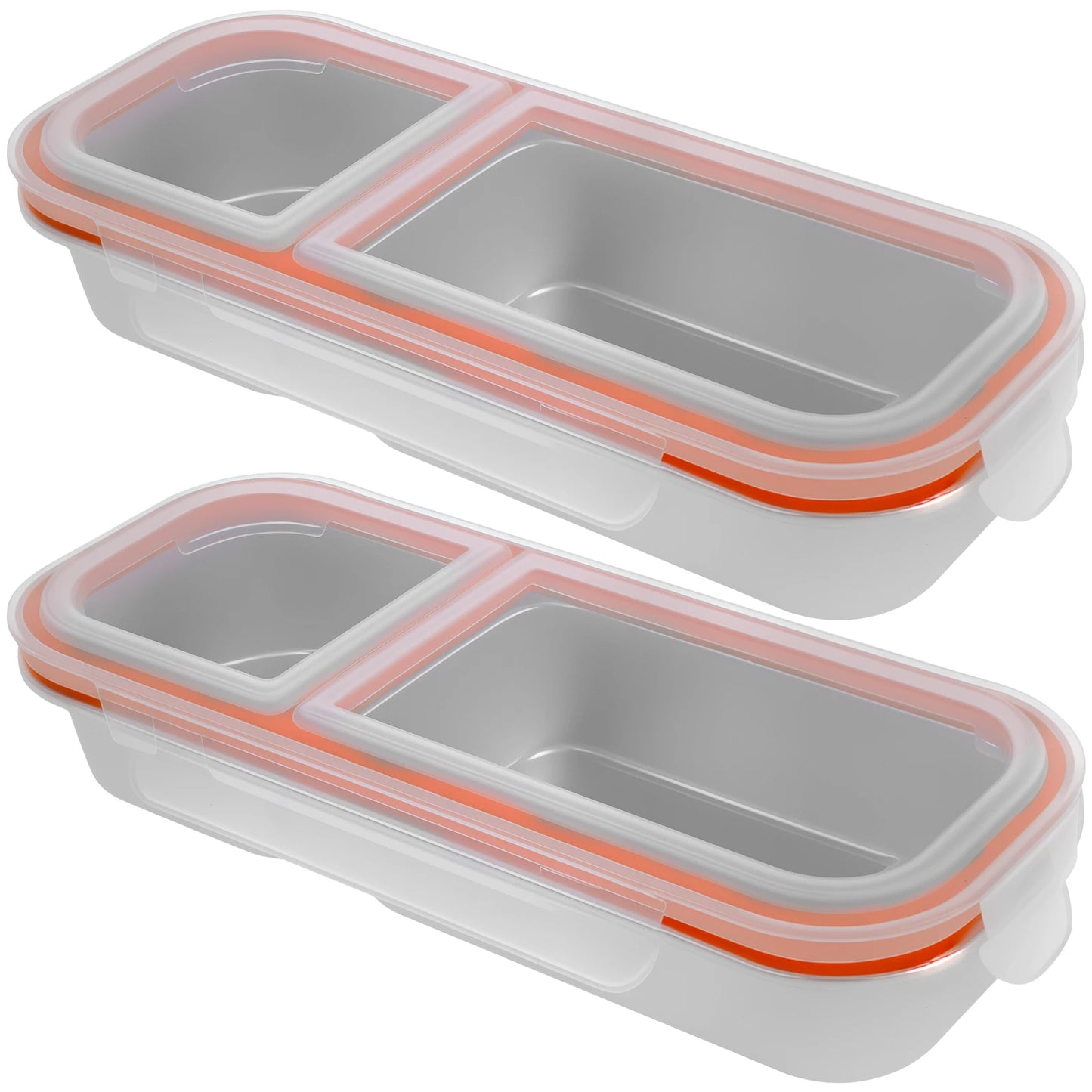 Stainless Steel Divided Bento Food Storage Box Set