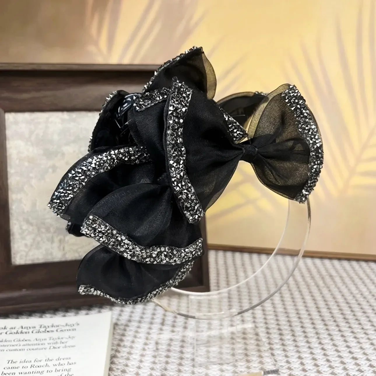 Bowknot Mesh Hair Claw Clip