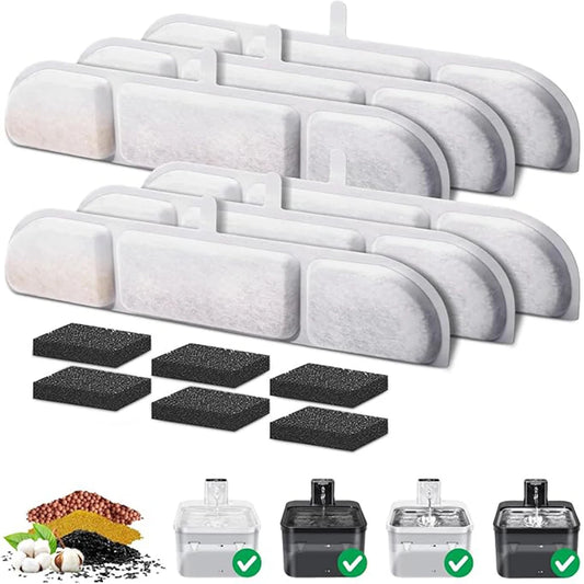 Cat Water Fountain Replacement Filters 6/12 Pack