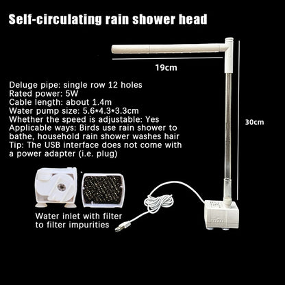 Automatic Bird Bath Fountain with Circulating Water