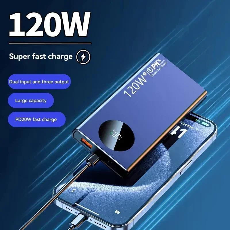 Lenovo 120W Fast Charging Power Bank with Digital Display