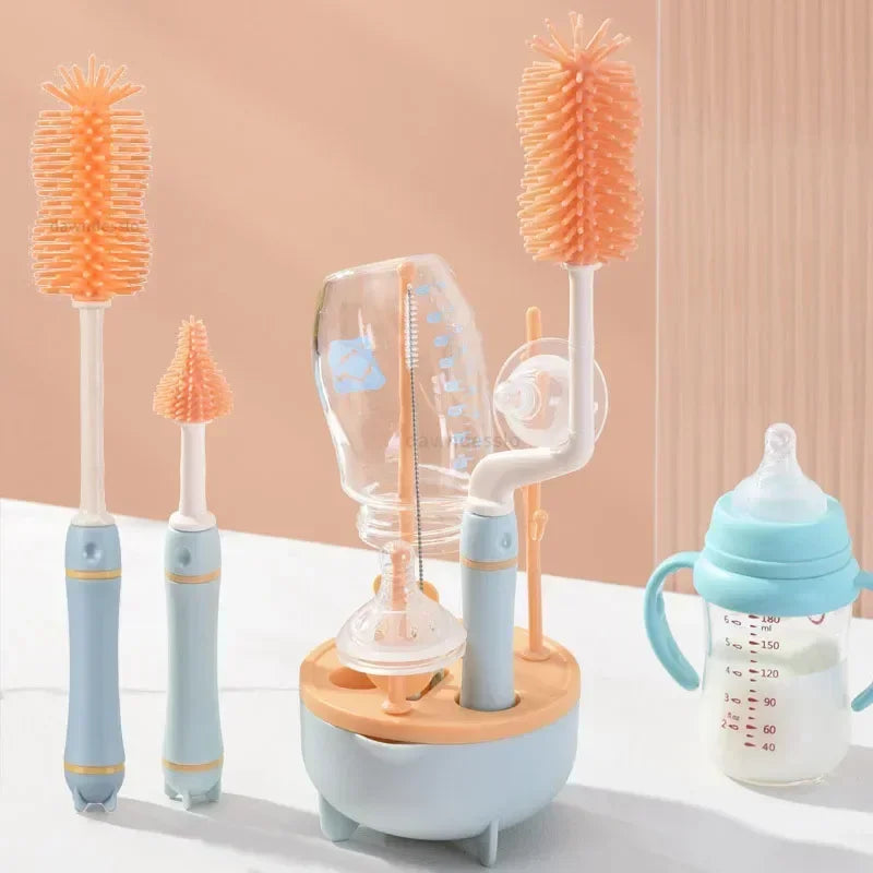 Baby Silicone Bottle Long Handle Cleaning Brush