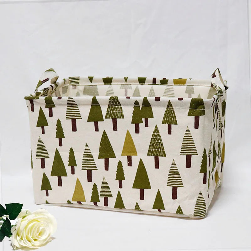 Foldable Fabric Storage Container with Handle