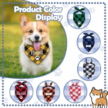 Custom Embroidered Dog Bandana – Personalized Pet Scarf Collar