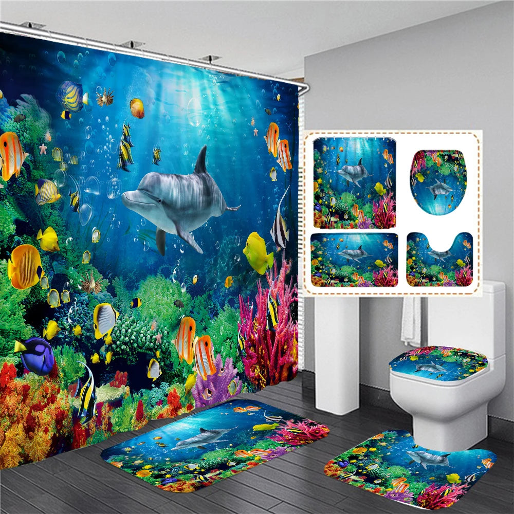 Ocean Seabed Bathroom Set