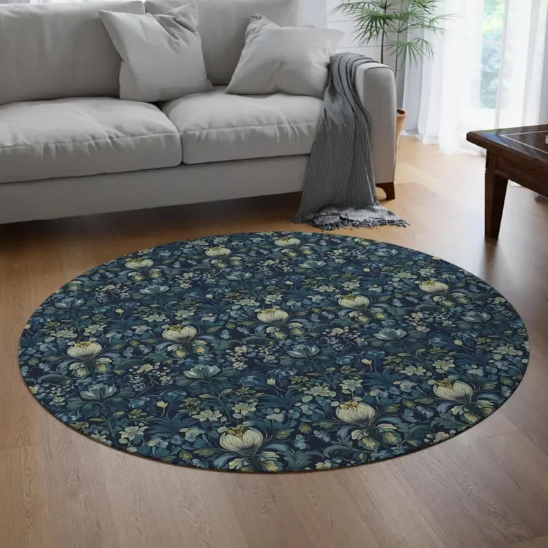 Abstract Landscape Round Rug