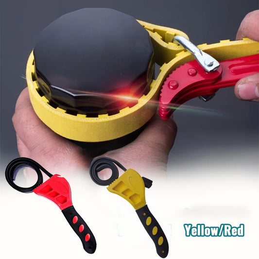 1Pc 6inch Belt Wrench Oil Filter Puller Strap Spanner