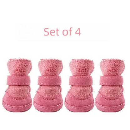 Warm Non-Slip Pet Boots for Outdoor Walks & Cold Weather