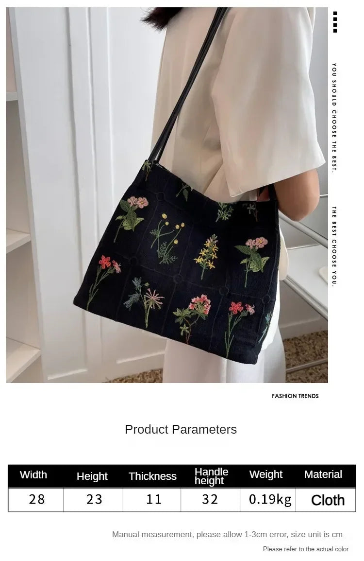 Silk Jacquard Shoulder Bag