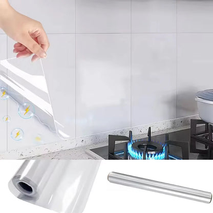 Adhesive-Free Clear Wall Protector Film for Kitchens, Furniture & Walls