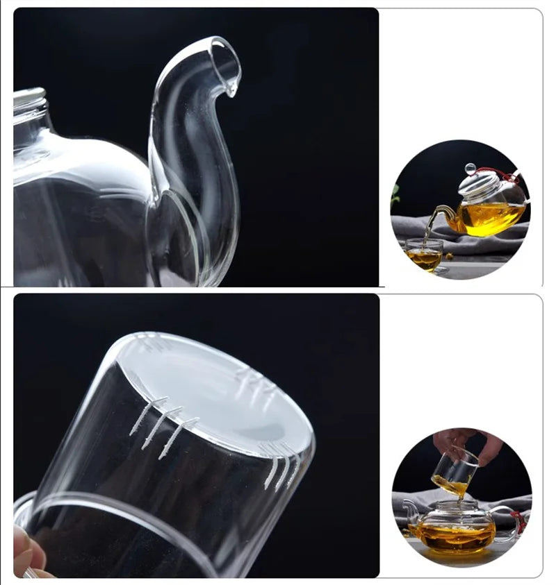 High Borosilicate Glass Teapot with Built-In Filter