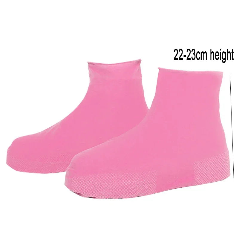 Reusable Shoe Covers – Waterproof Shoe Covers Silicone Anti-Slip Rain Boots Solid Polyester Universal