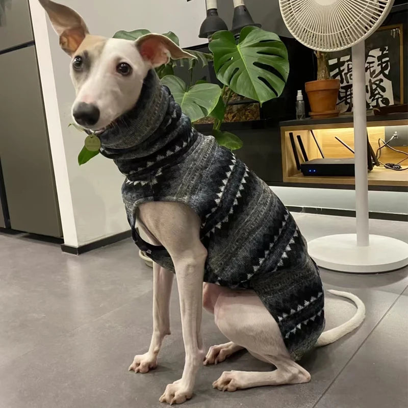 Greyhound Fleece High-Neck Dog Vest
