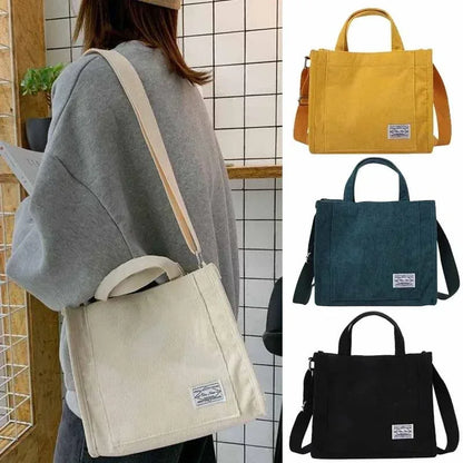 Corduroy Square Shoulder Bag