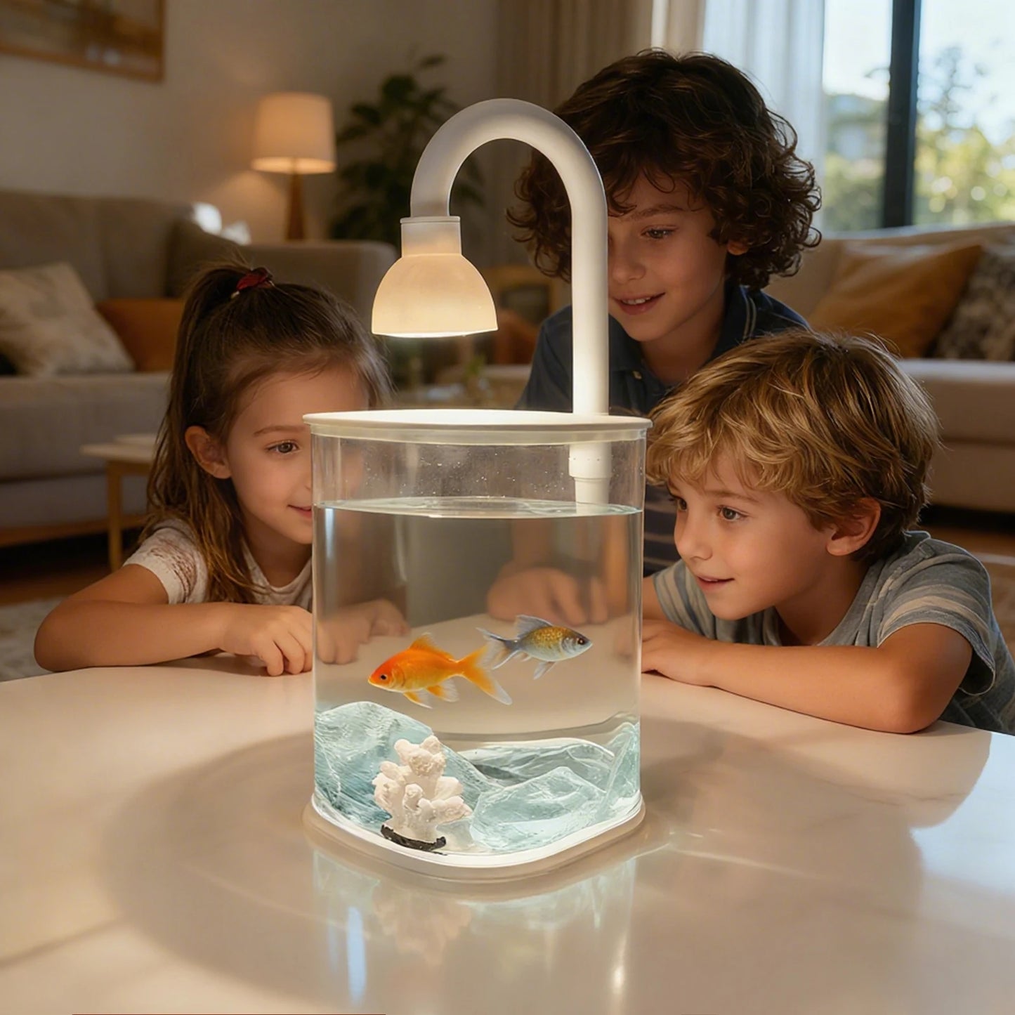 Mini Starter Fish Tank Kit with Light