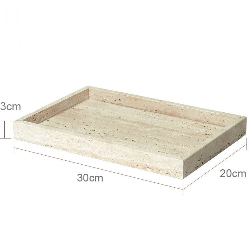 Travertine-Style Bathroom Accessories Set