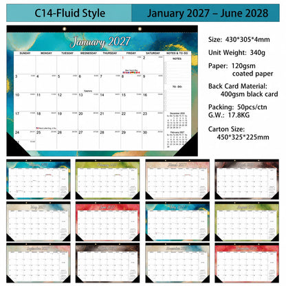2027 Large Wall Calendar Planner – 18 Month Monthly Organizer