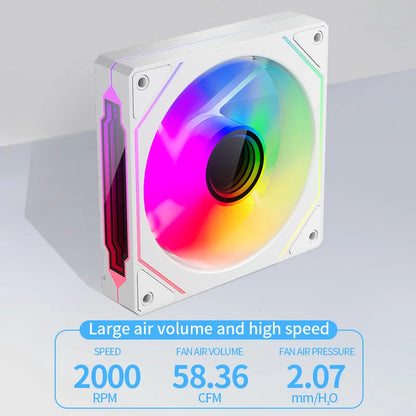 120mm ARGB Infinity Mirror Cooling Fan with PWM Control