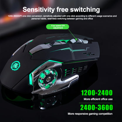 Bluetooth 5.2 & 2.4GHz Rechargeable RGB Wireless Gaming Mouse