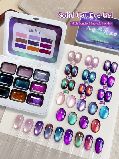 9 Color Semi-Solid Gel Nail Polish Set