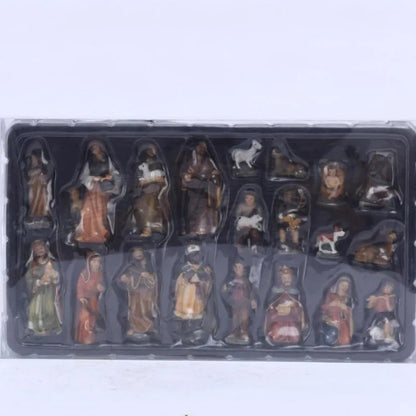 20-Piece Resin Christmas Nativity Figurine Set