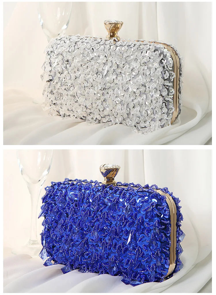 Handmade Beaded Evening Clutch Bag