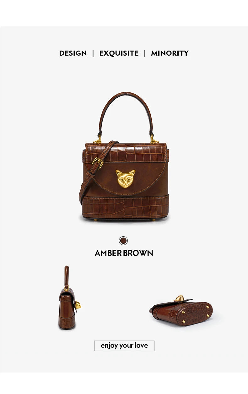 Women’s Premium Leather Top Handle Shoulder Bag