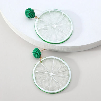Acrylic Fruit Big Earrings