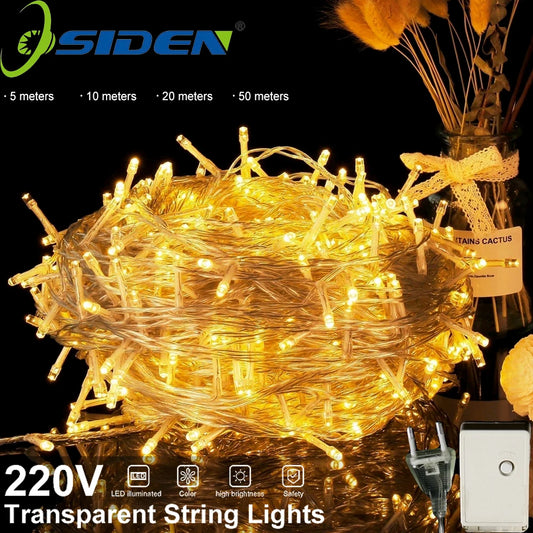 Led String Fairy Christmas Lights 5M10M20M50M 4Colors 8 Modes