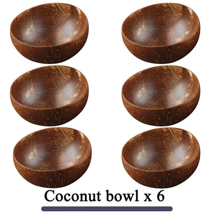 Handmade Natural Coconut Bowl Set