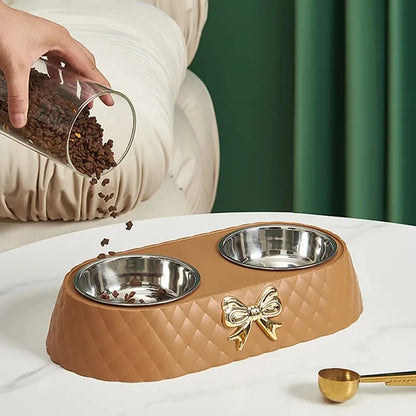 Double Pet Feeding Bowl