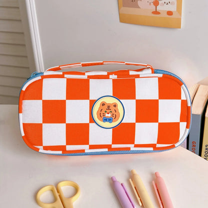 Checkerboard Large Pencil Case