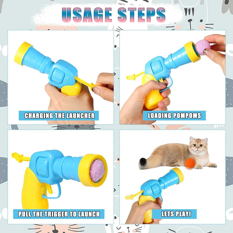 Interactive Cat Ball Launcher Toy