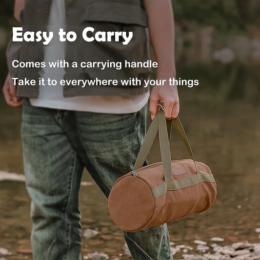 Large Capacity Canvas Camping Tool Storage Bag