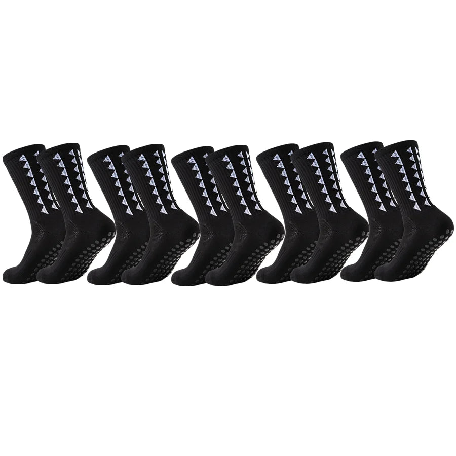 Non-Slip Athletic Grip Socks 5 Pairs