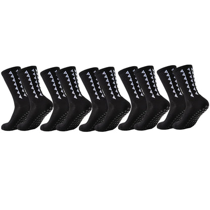 Non-Slip Athletic Grip Socks 5 Pairs