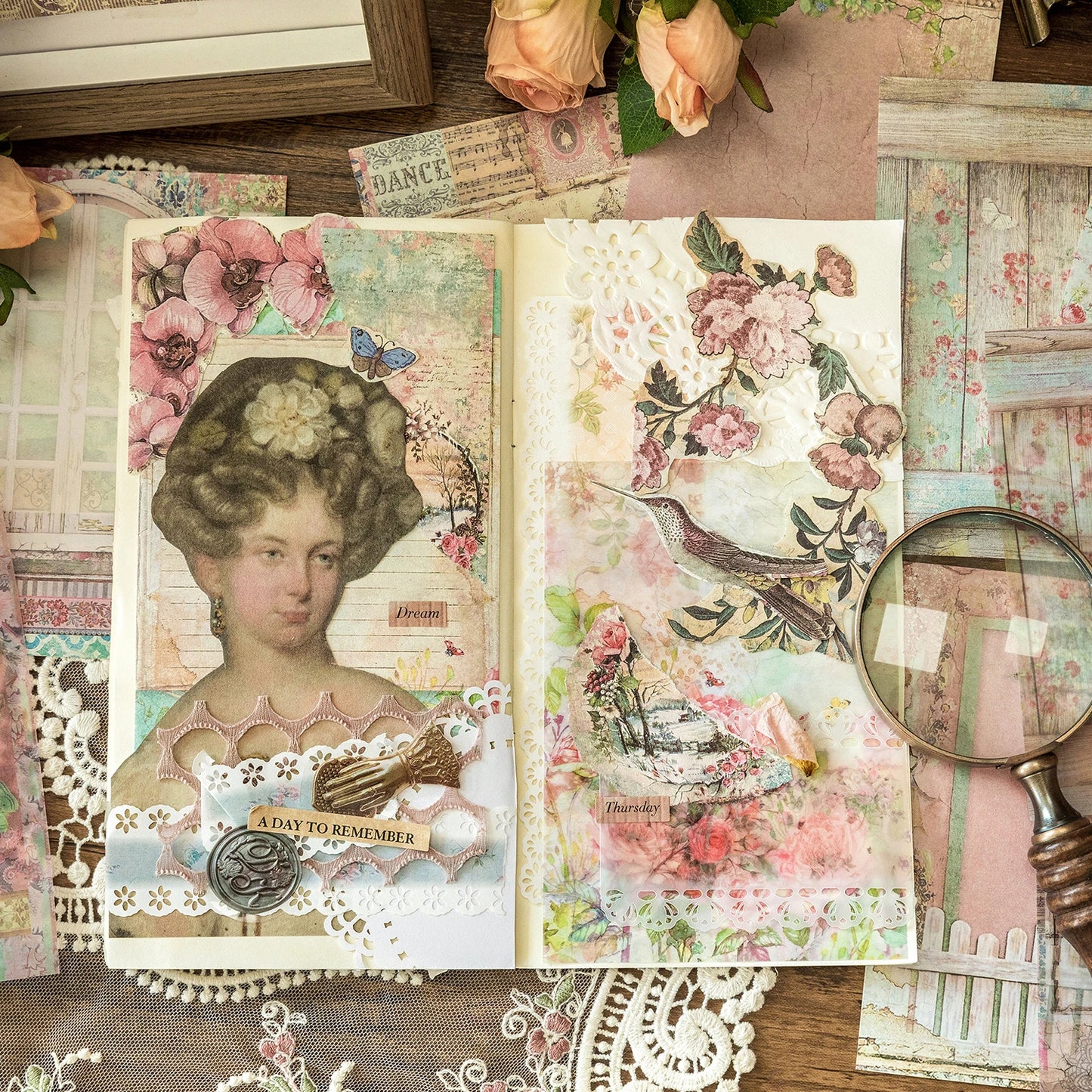 20Pcs Vintage Material Paper