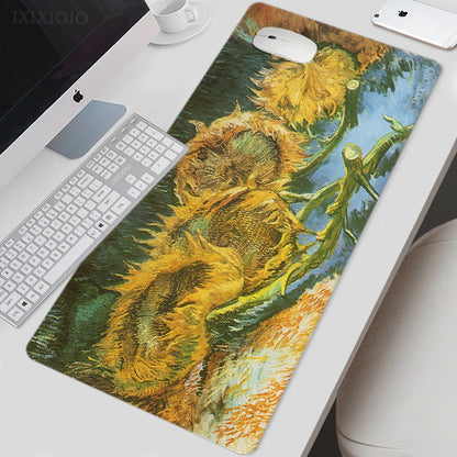 Large Non-Slip Mouse Pad with Van Gogh Inspired Artwork