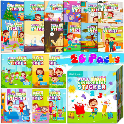 10/20 Volumes Sticker Book for Children Early Education