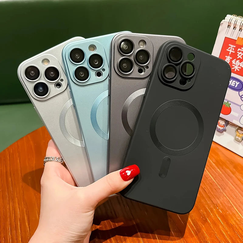 Luxury Matte Magnetic Phone Case For iPhone