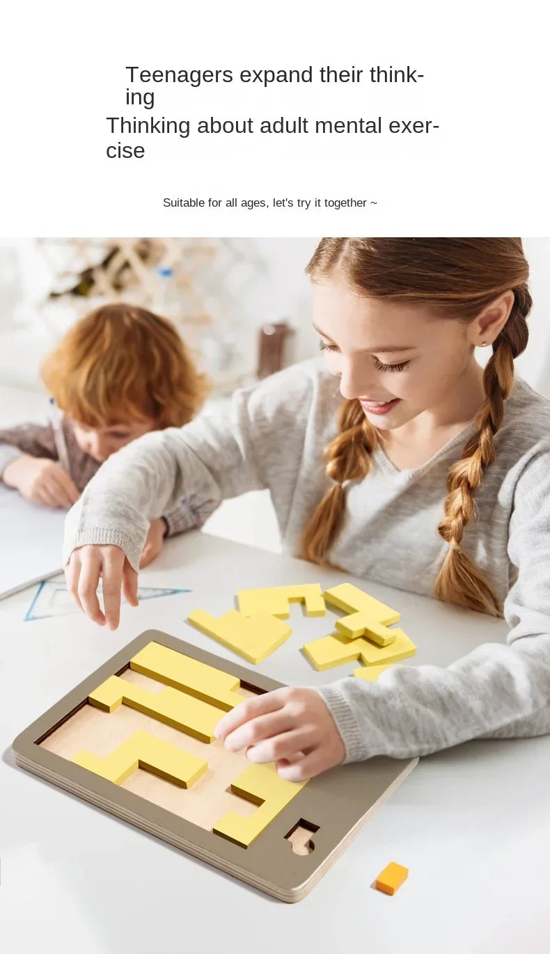 Wooden Geometric Puzzle Board