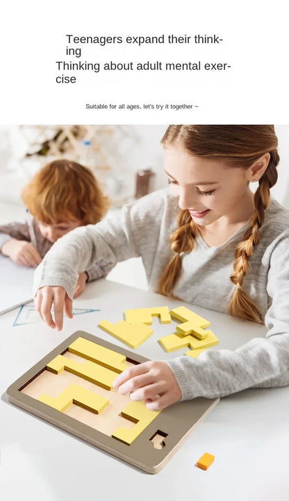 Wooden Geometric Puzzle Board
