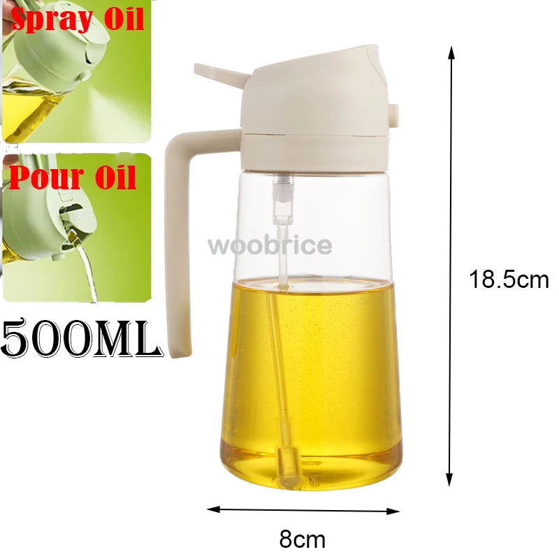 2-in-1 Oil Sprayer & Dispenser Bottle for Cooking