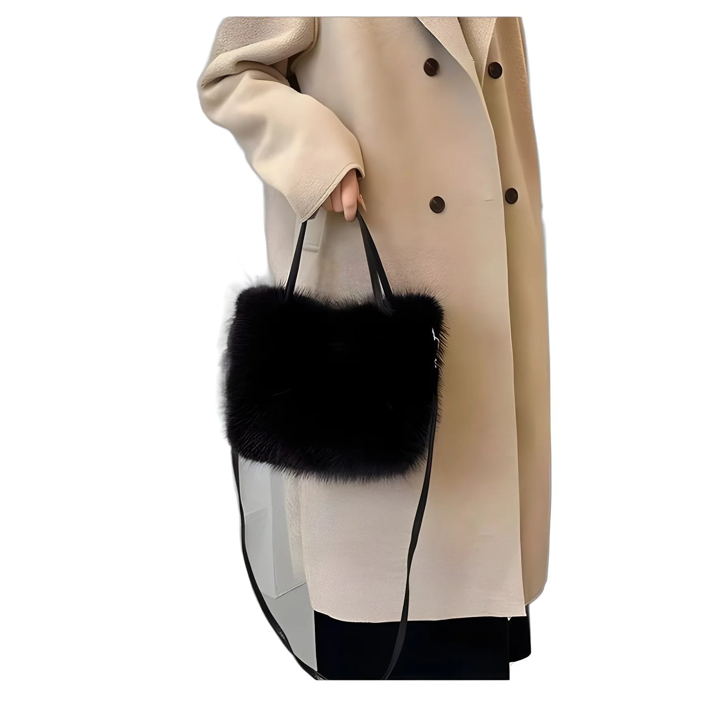 Luxury Plush Faux Fur Shoulder & Crossbody Handbag