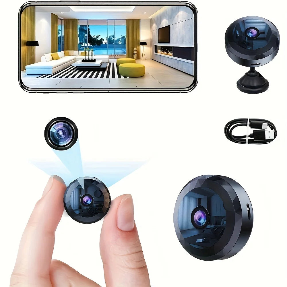 Mini WiFi Security Camera with Night Vision & Motion Detection