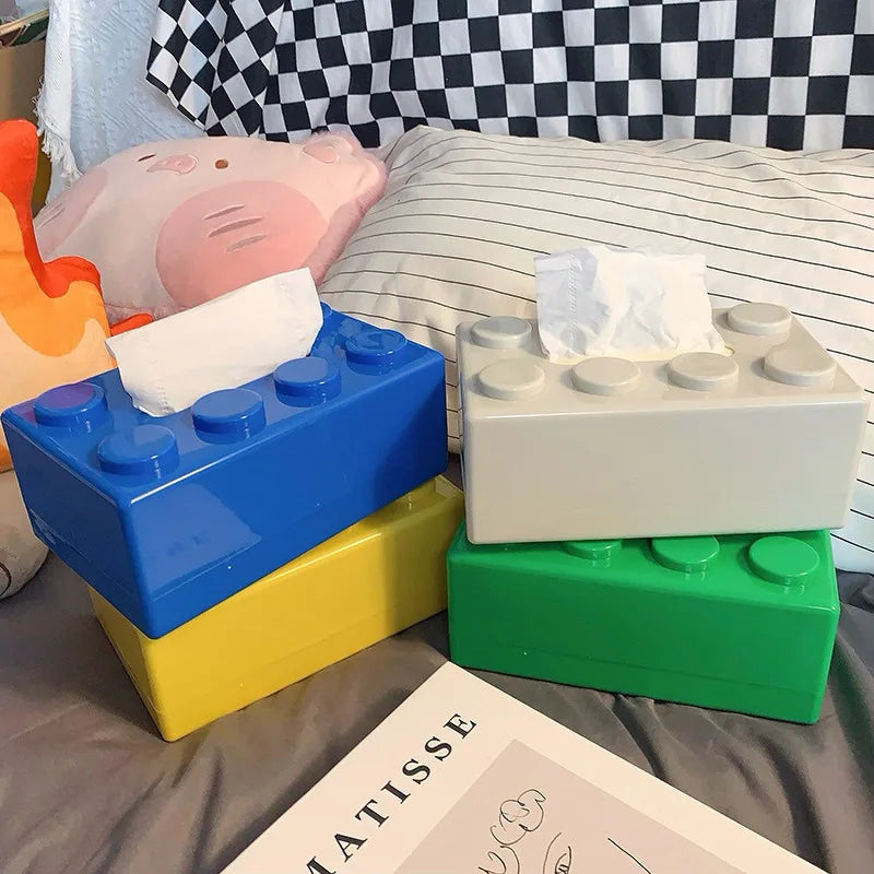 Creative Brick Style Tissue Holder & Organiser